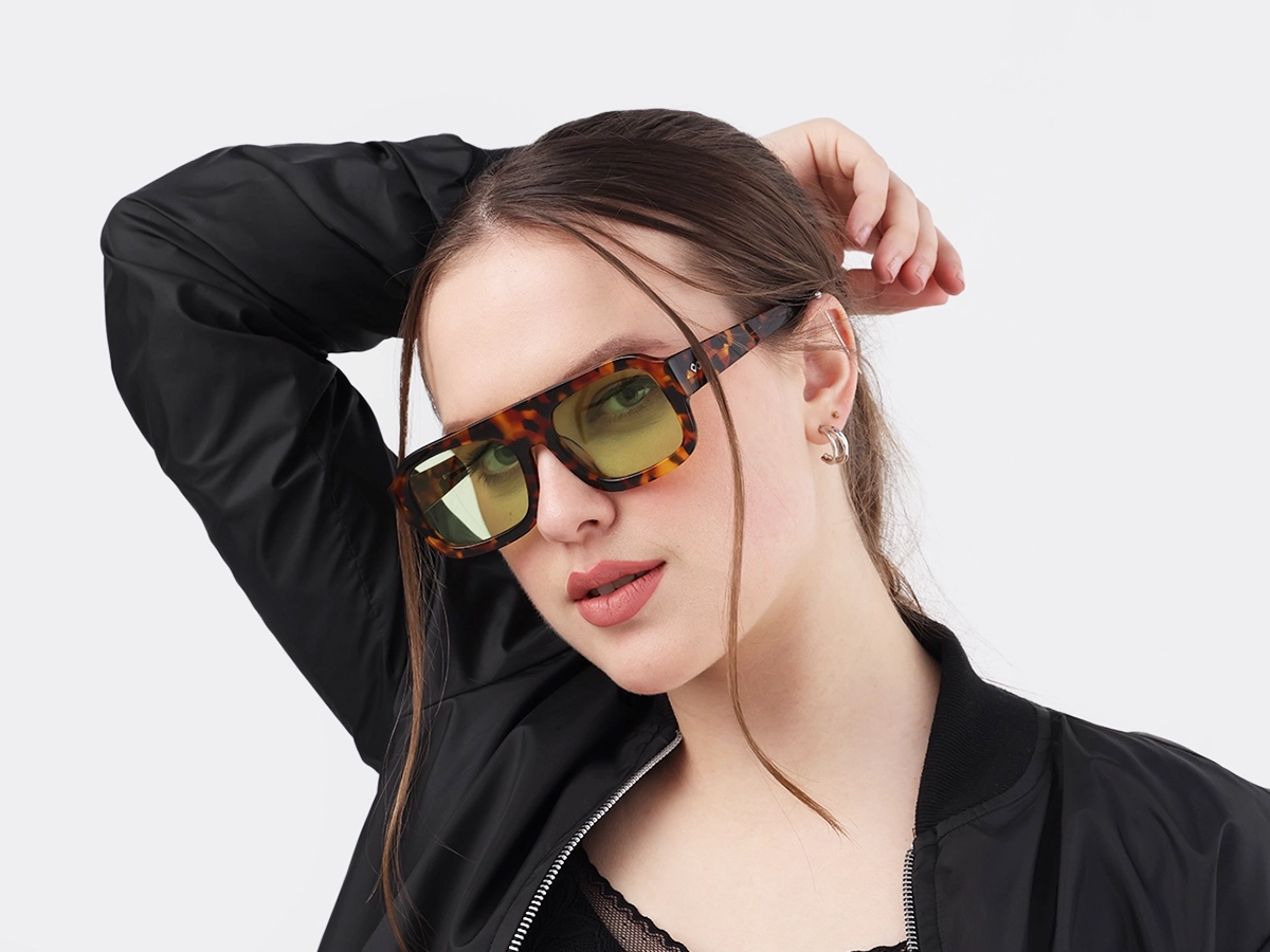 Honey Tortoise Flat Top Pilot Sunglasses 51