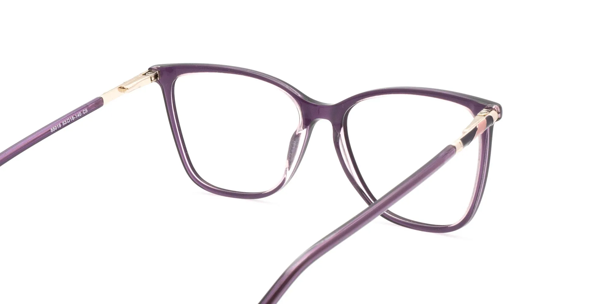 Cat Eye Glasses Purple-2