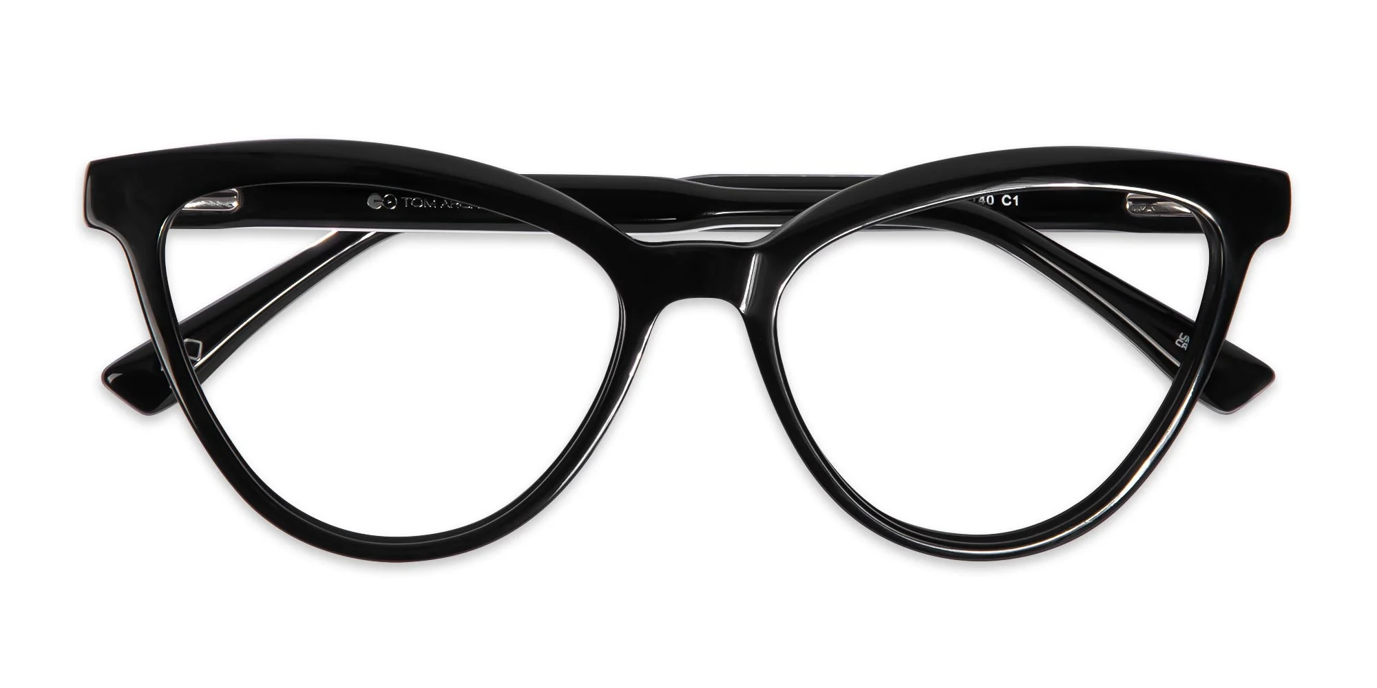 Black Full Rim Cat Eye Glasses-6
