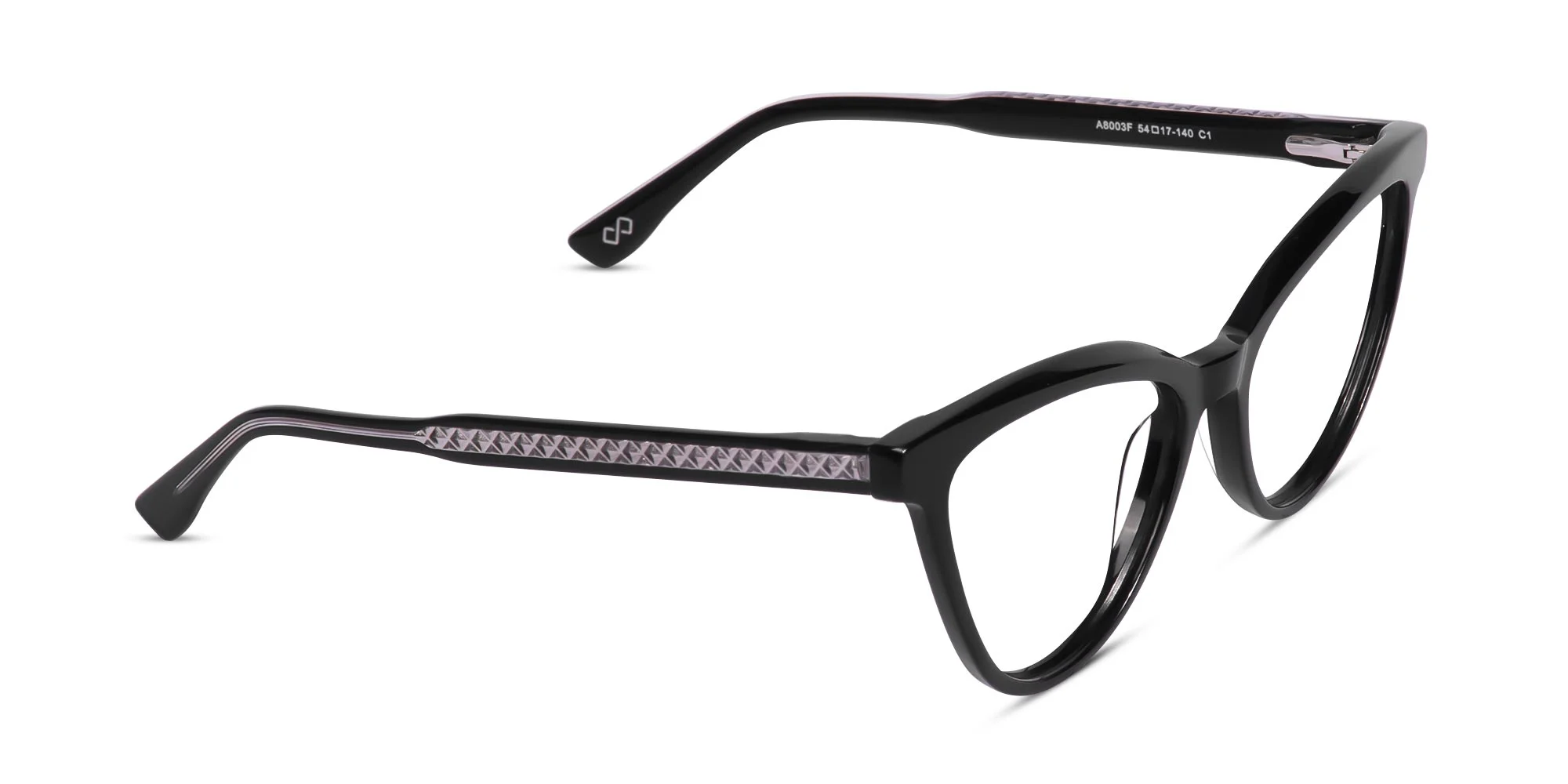 Black Full Rim Cat Eye Glasses-2