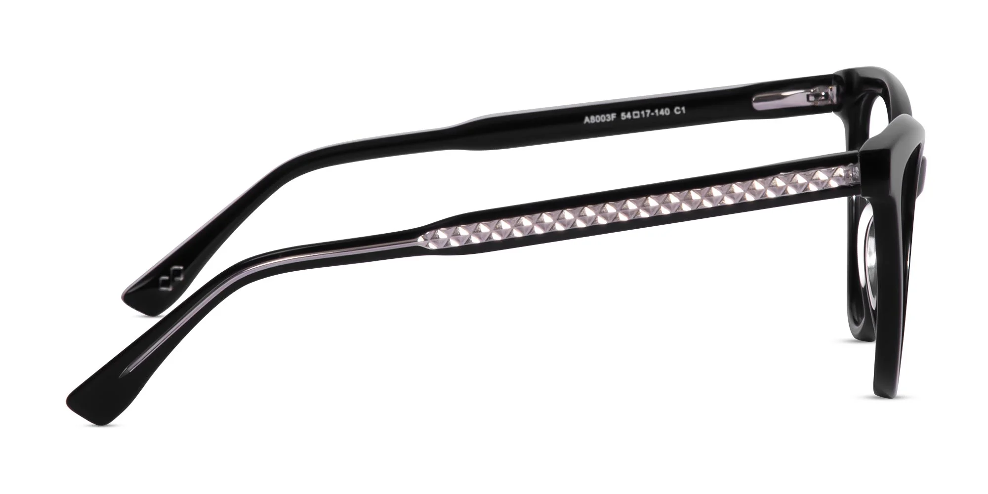 Black Full Rim Cat Eye Glasses-4
