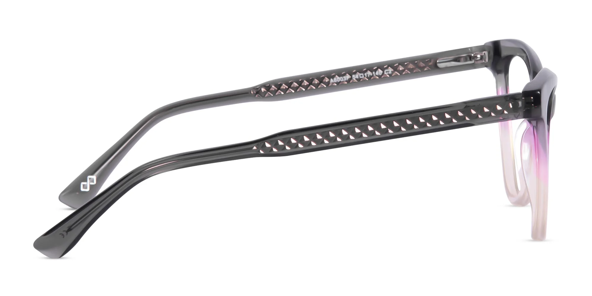 Crystal Gray And Gold Cat Eye Glasses-4