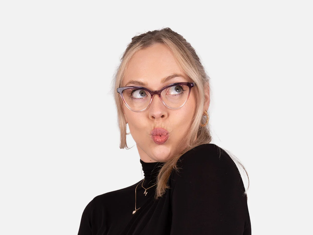 Purple Cat Eye Glasses-52