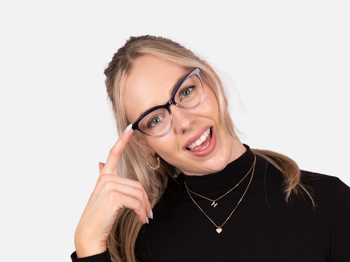 Blue Cat Eye Glasses Frames-55