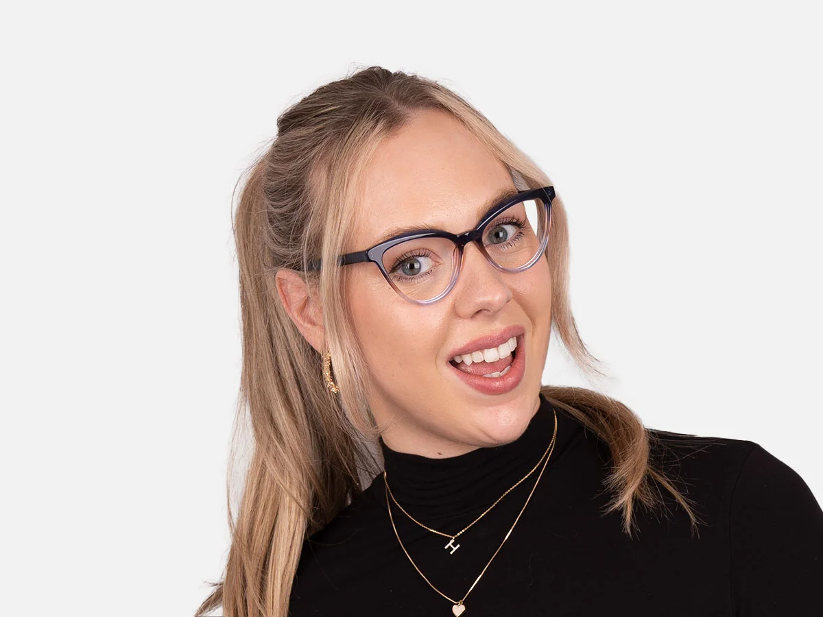 Blue Cat Eye Glasses Frames-52