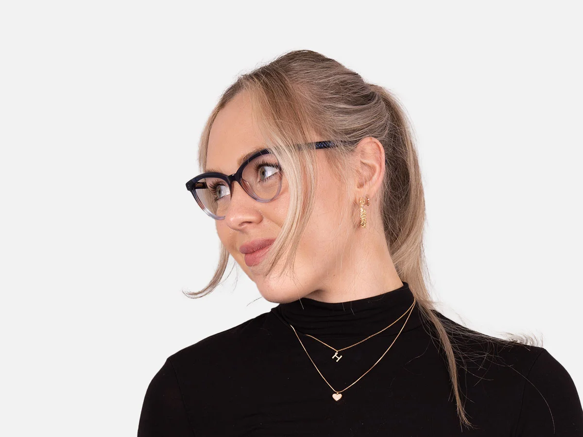 Blue Cat Eye Glasses Frames-53