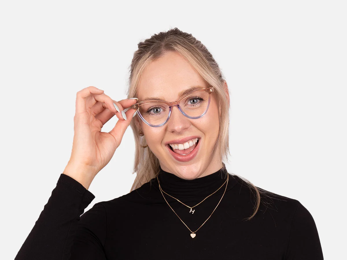 Gold Cat Eye Eyeglasses-52