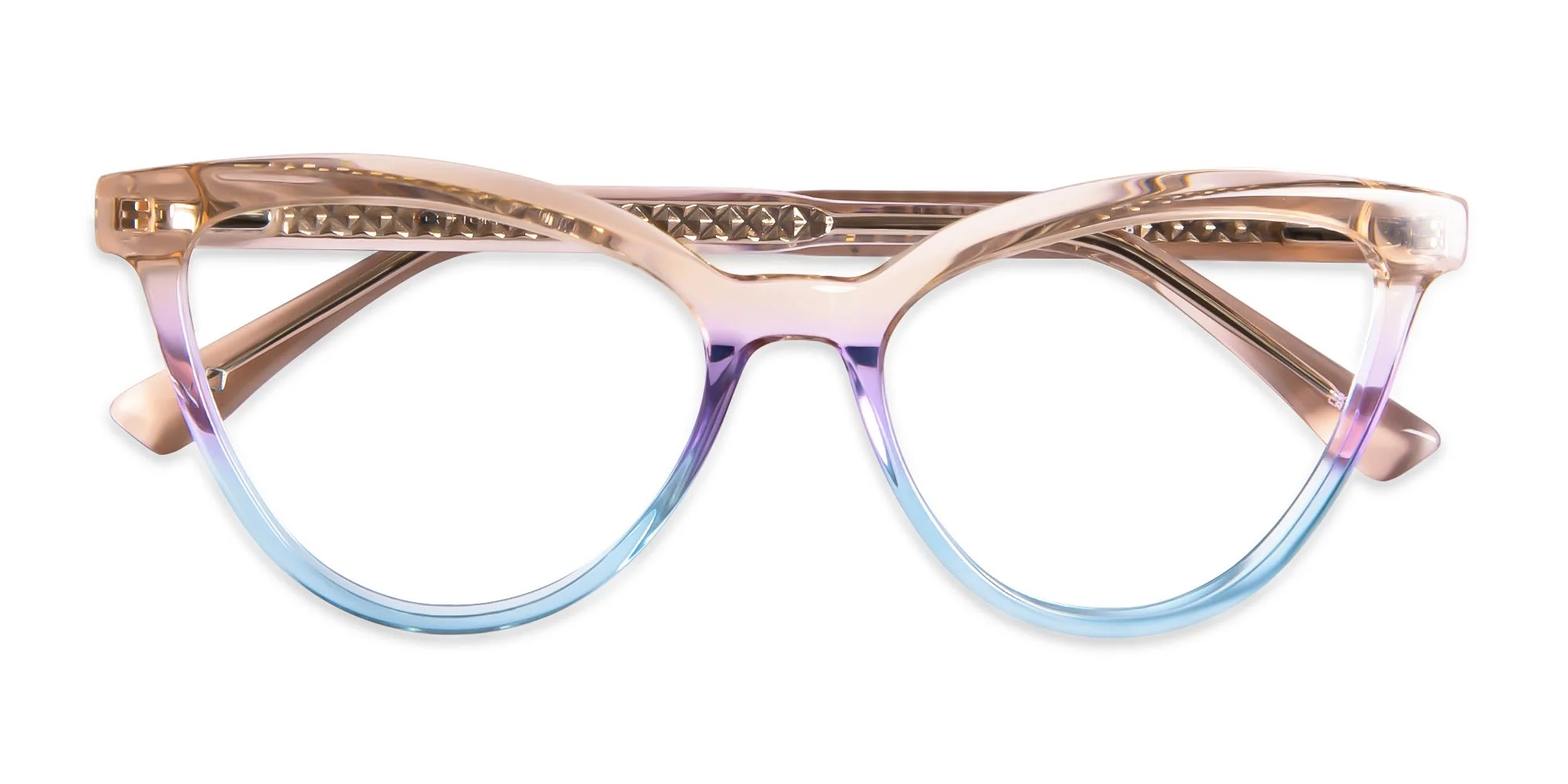 Gold Cat Eye Eyeglasses-6