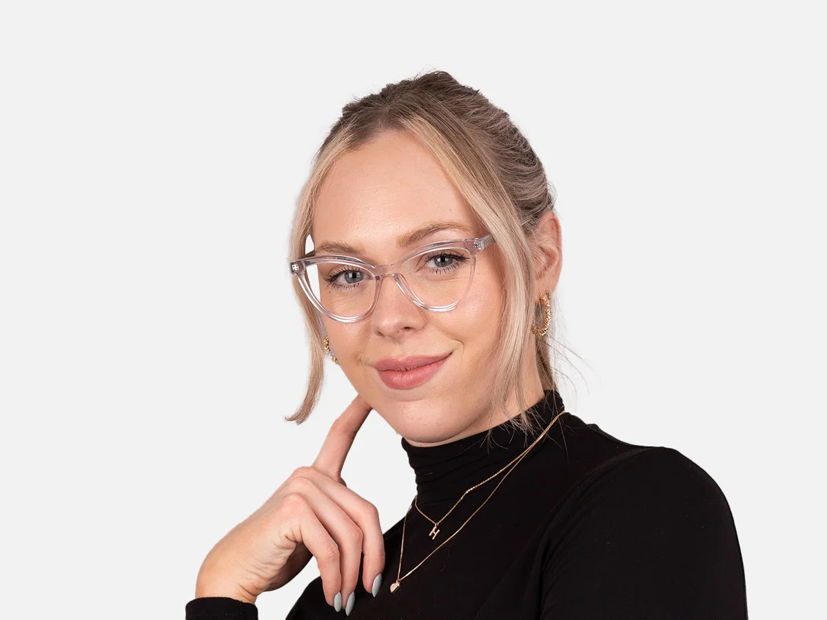 Clear Cat Eye Glasses-52