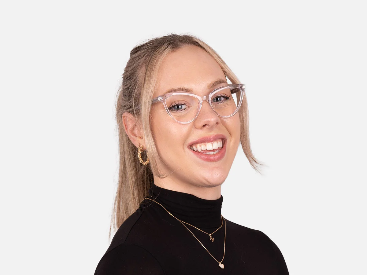 Clear Cat Eye Glasses-55