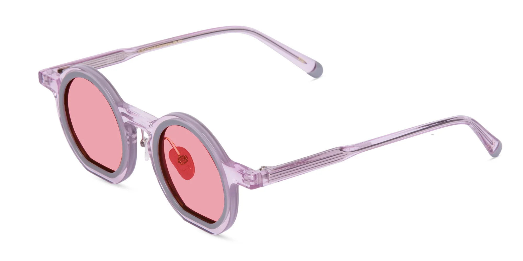 Pink Round Sunglasses-3