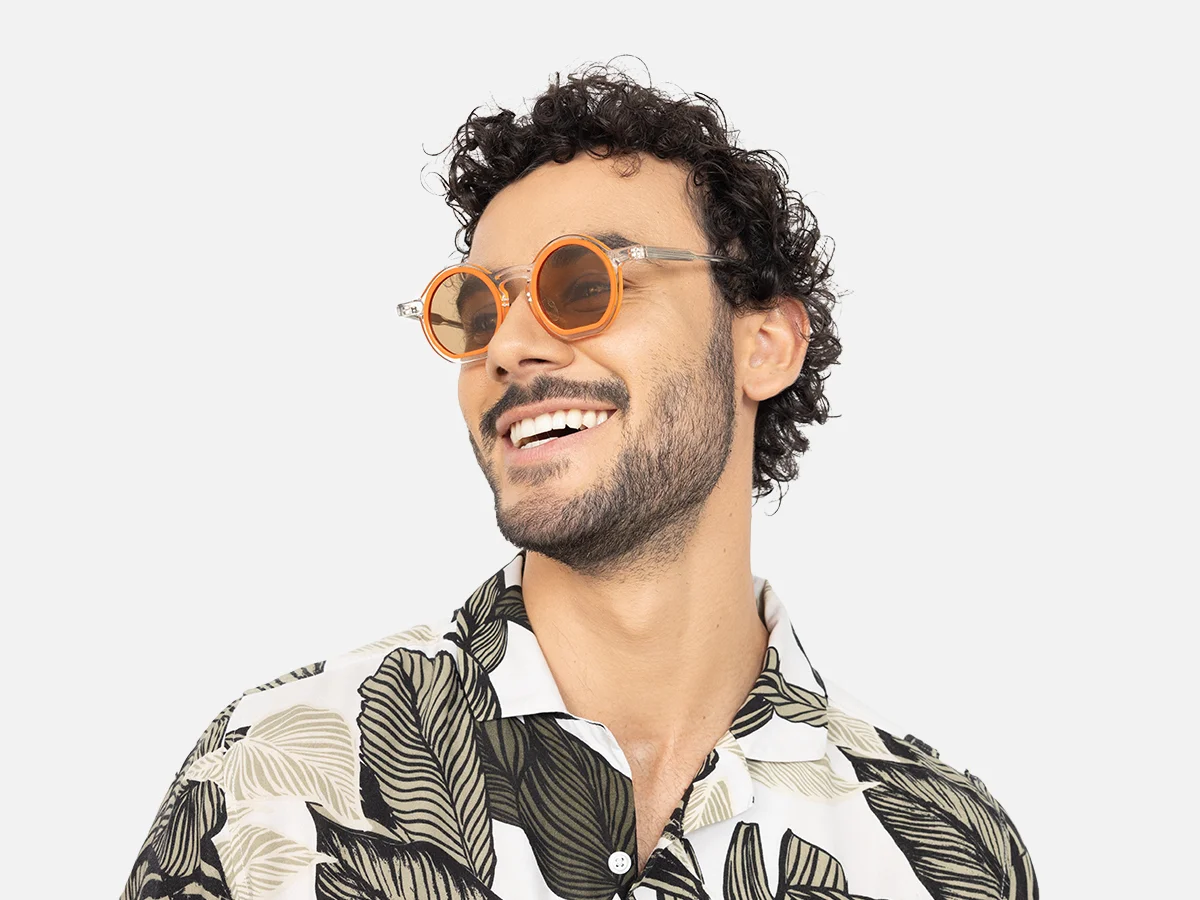 Orange Round Sunglasses-45