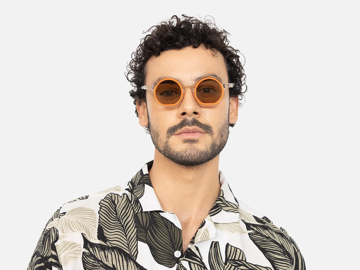 Orange Round Sunglasses-41