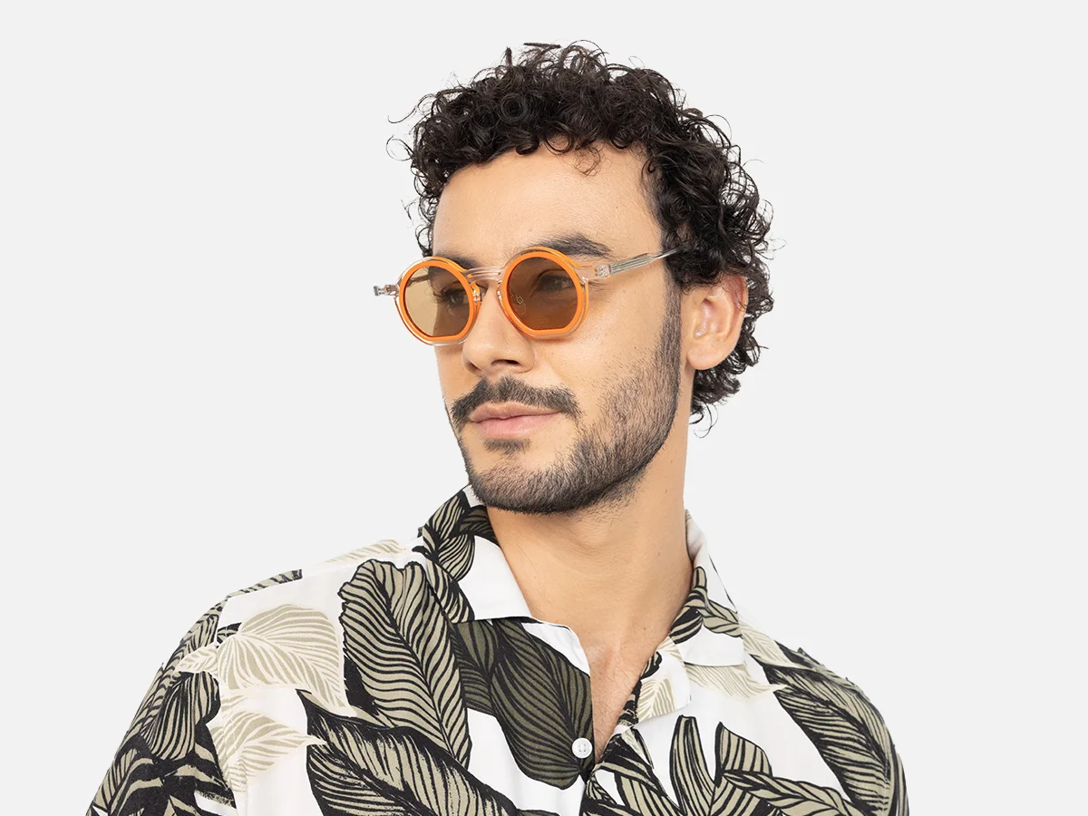 Orange Round Sunglasses-42