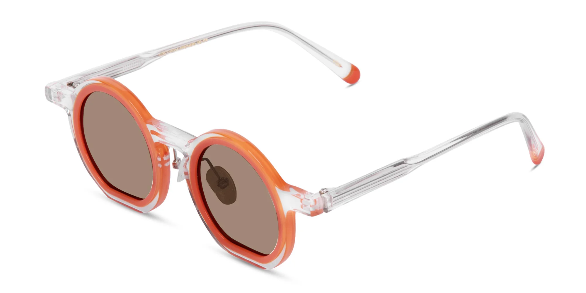 Orange Round Sunglasses-3