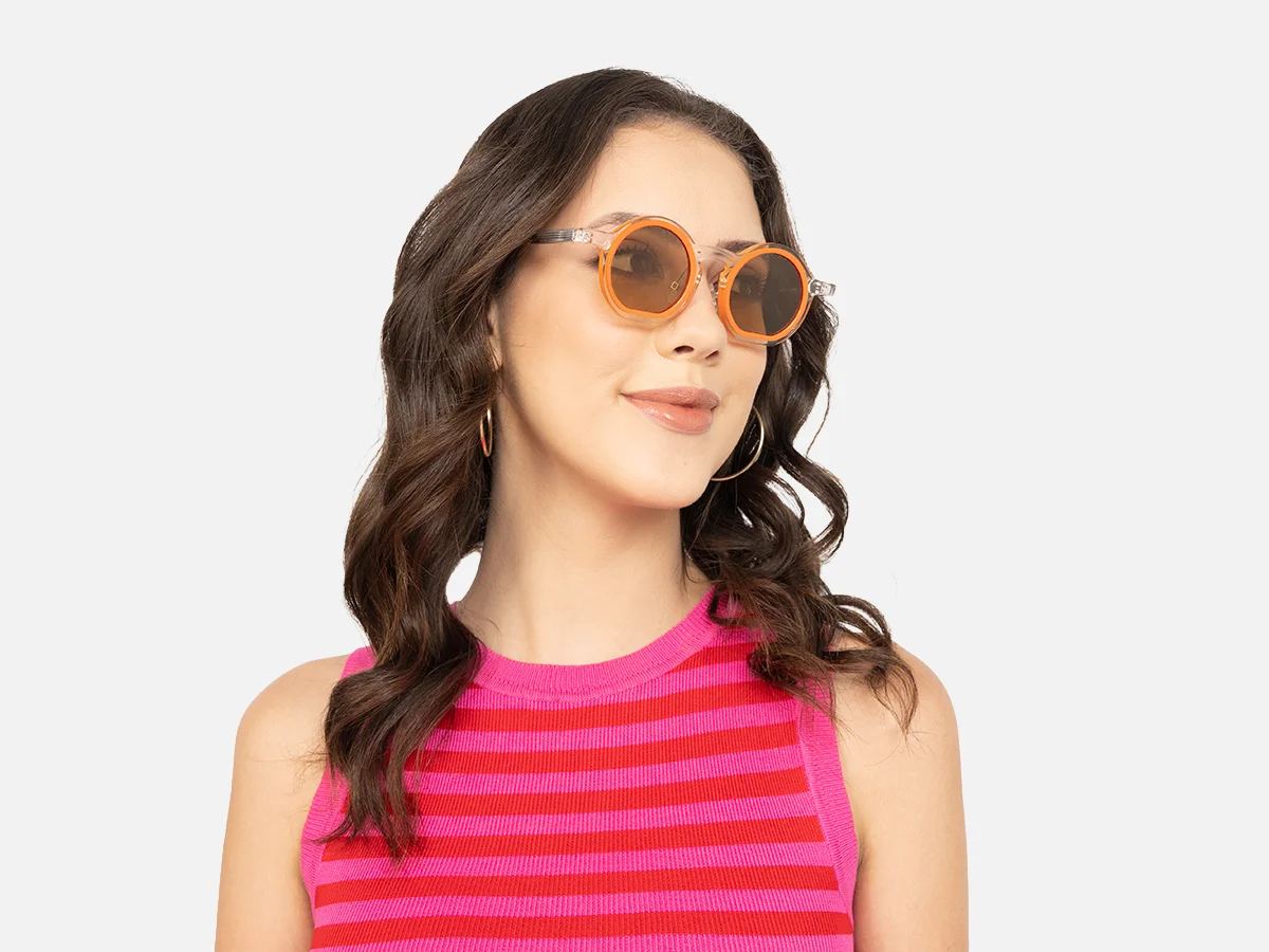 Orange Round Sunglasses-54