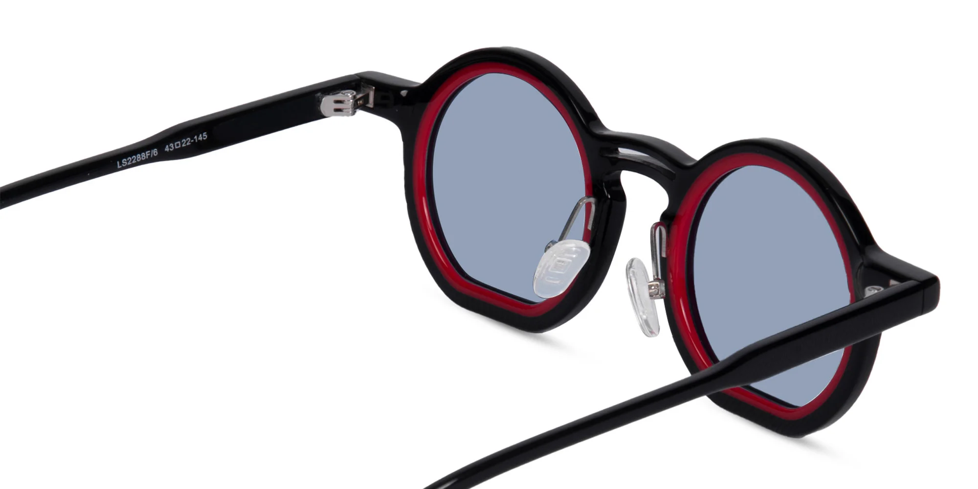 Black And Red Round Sunglasses-5