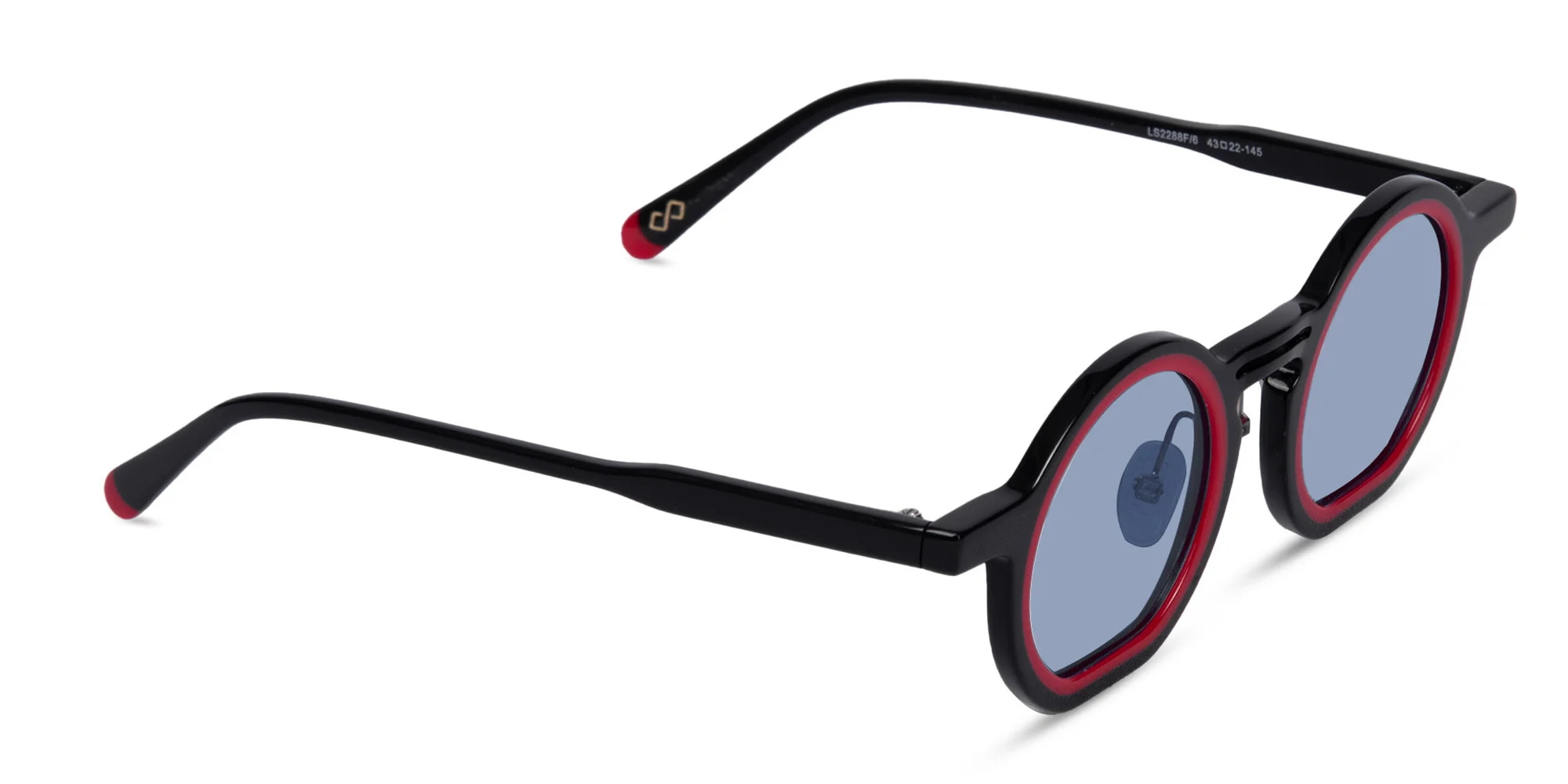Black And Red Round Sunglasses-2