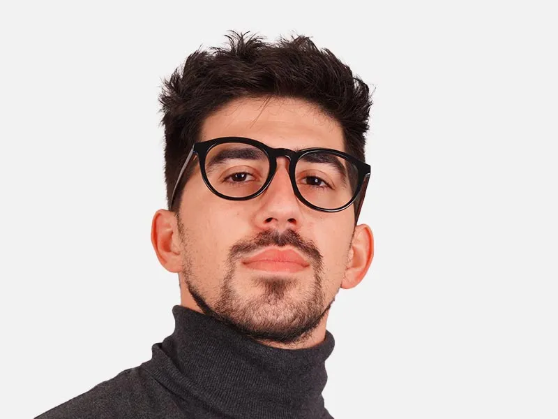 Black Circle Glasses-2