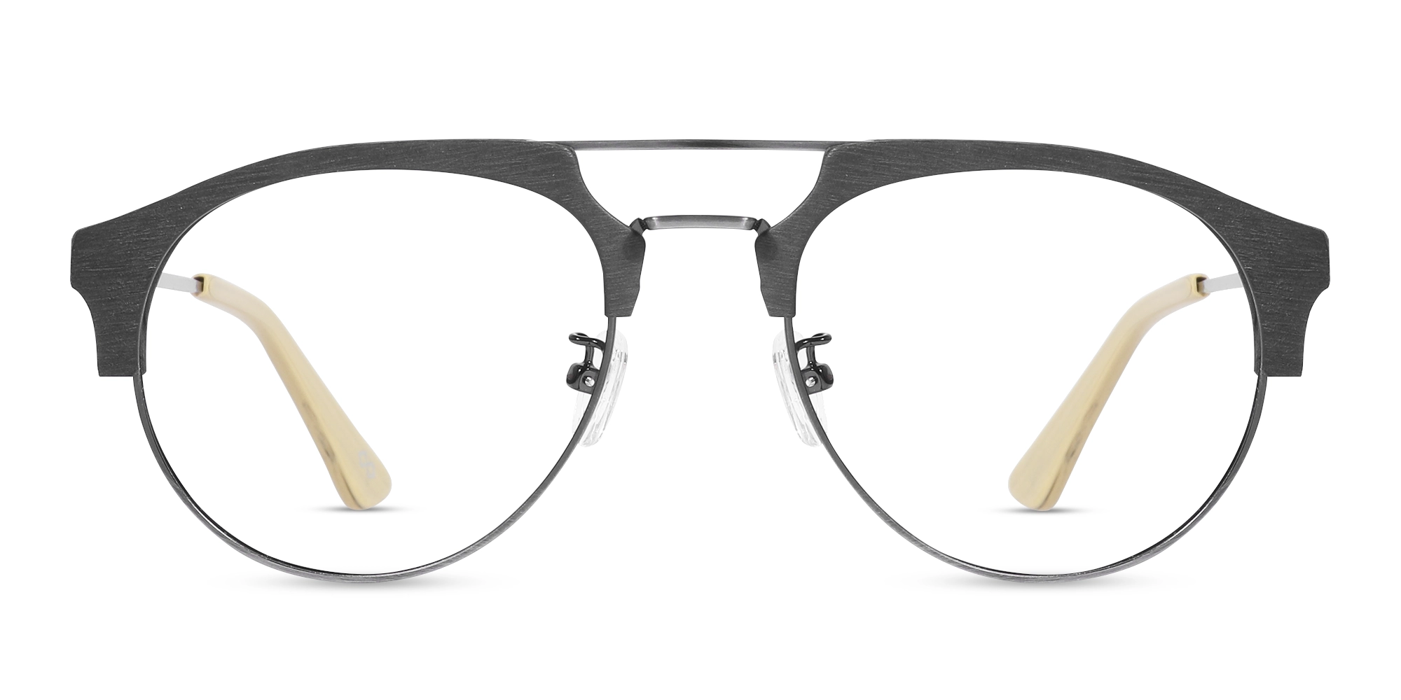 wooden Full Rim Double Bridge Glasses 1 wooden Full Rim Double Bridge Glasses 1