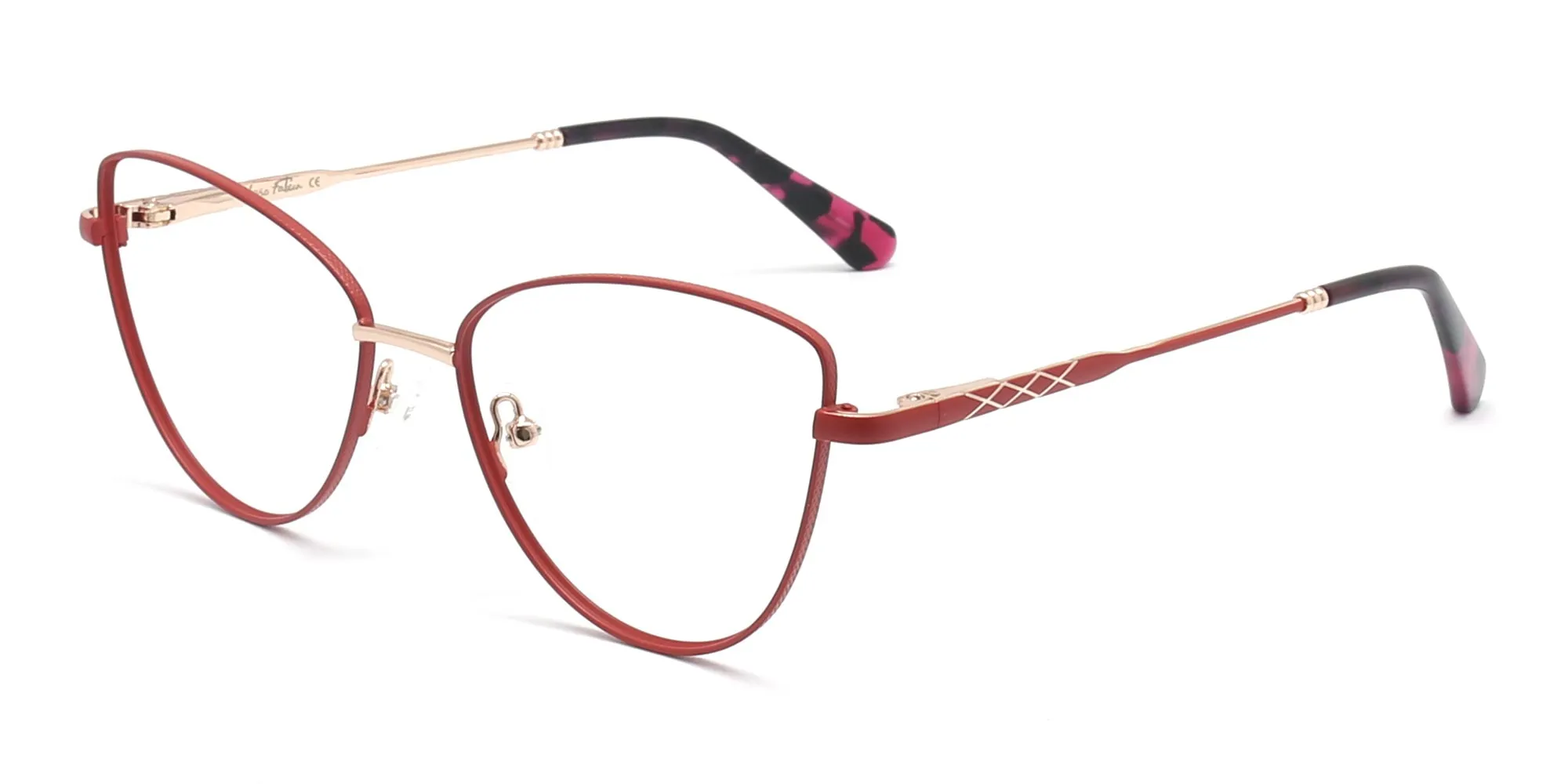 red cat eye glasses-2