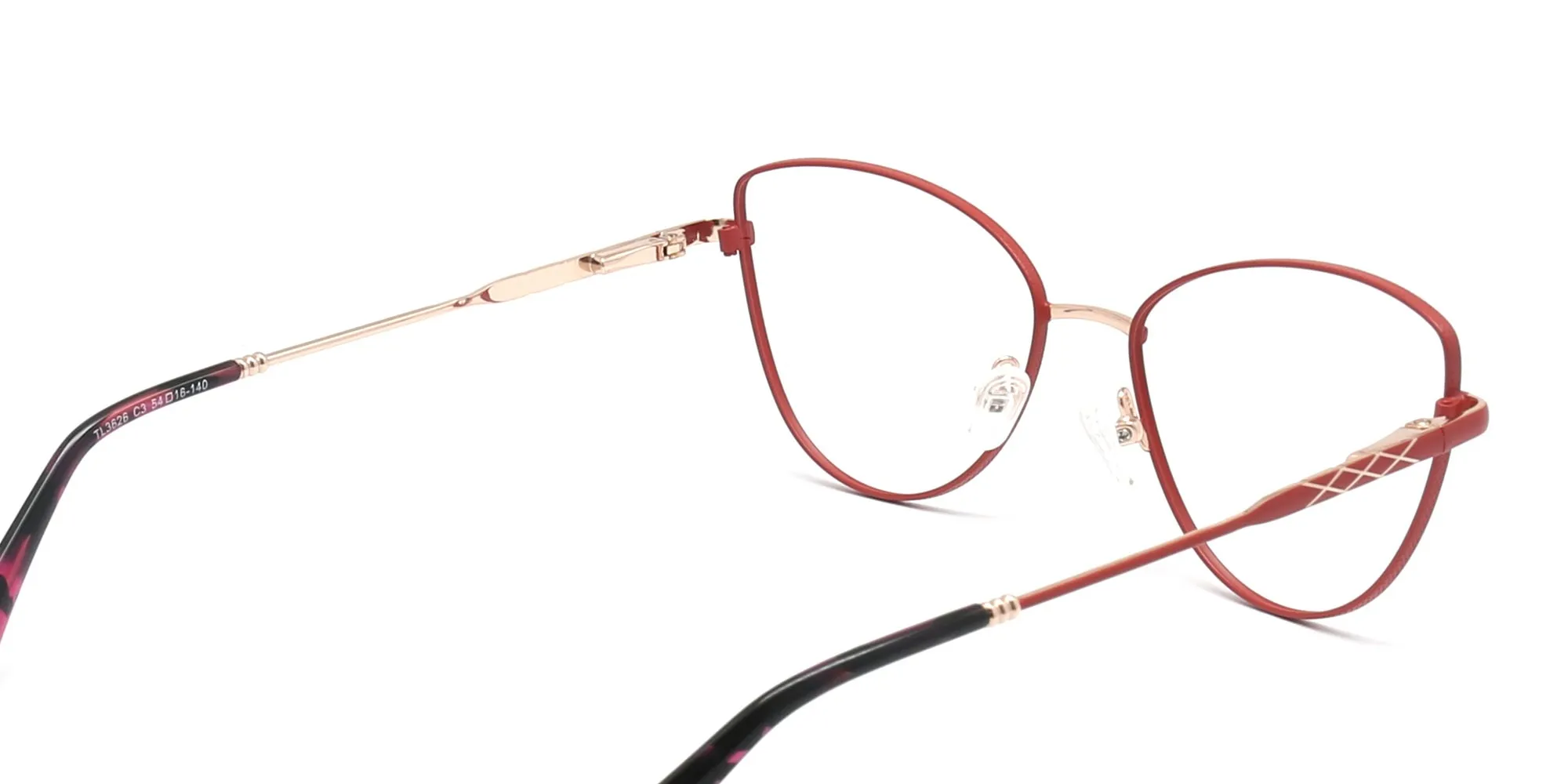 red cat eye glasses-2