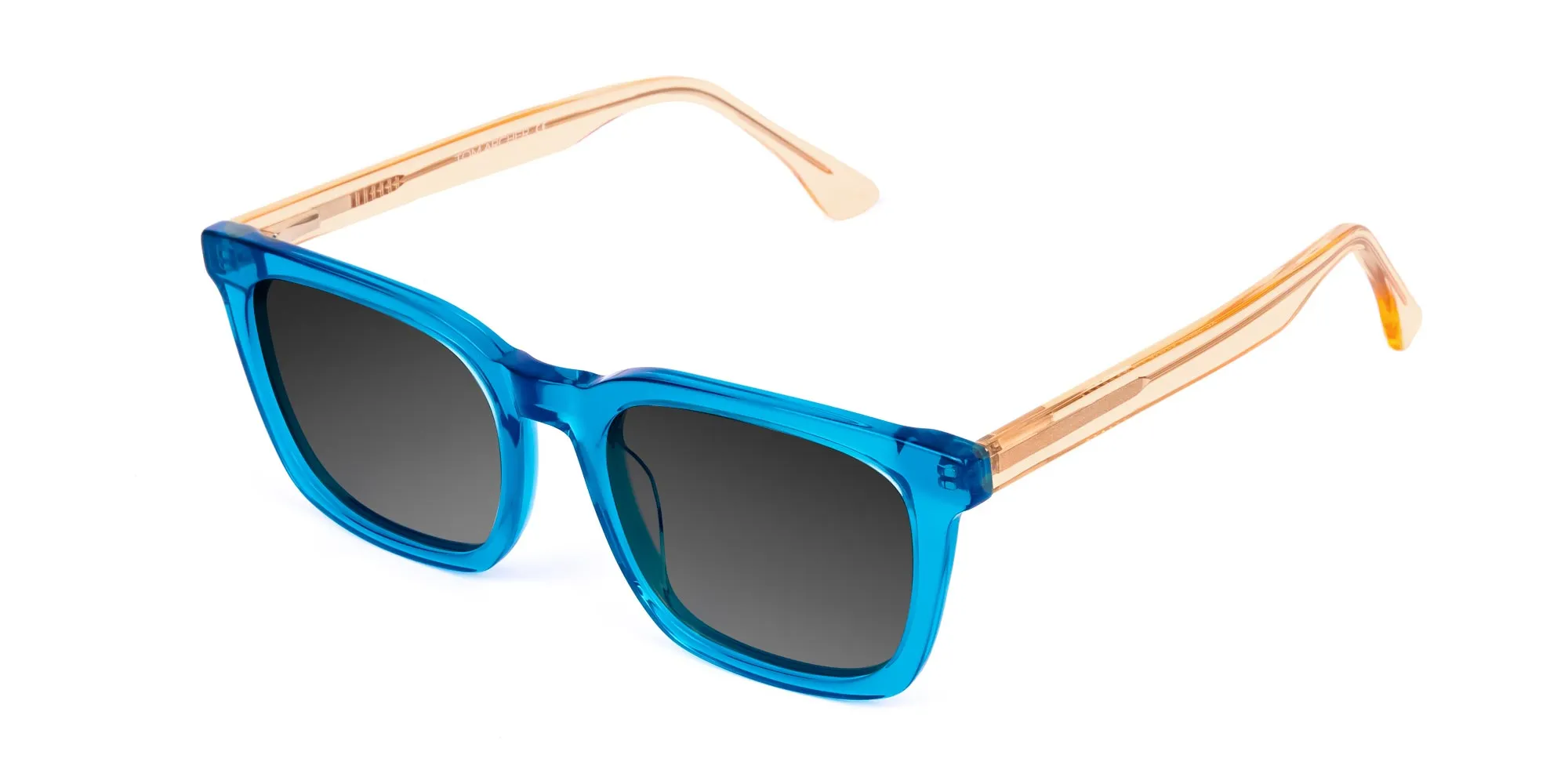 Blue Square Sunglasses with Grey Tint-2