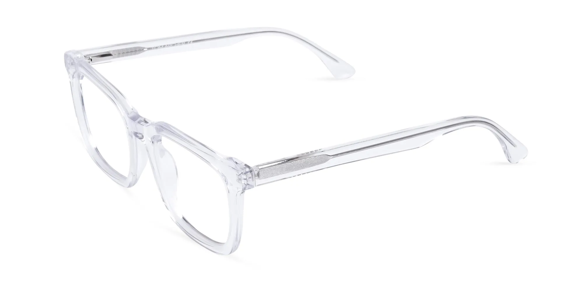 Crystal Clear Chunky Square Glasses-2