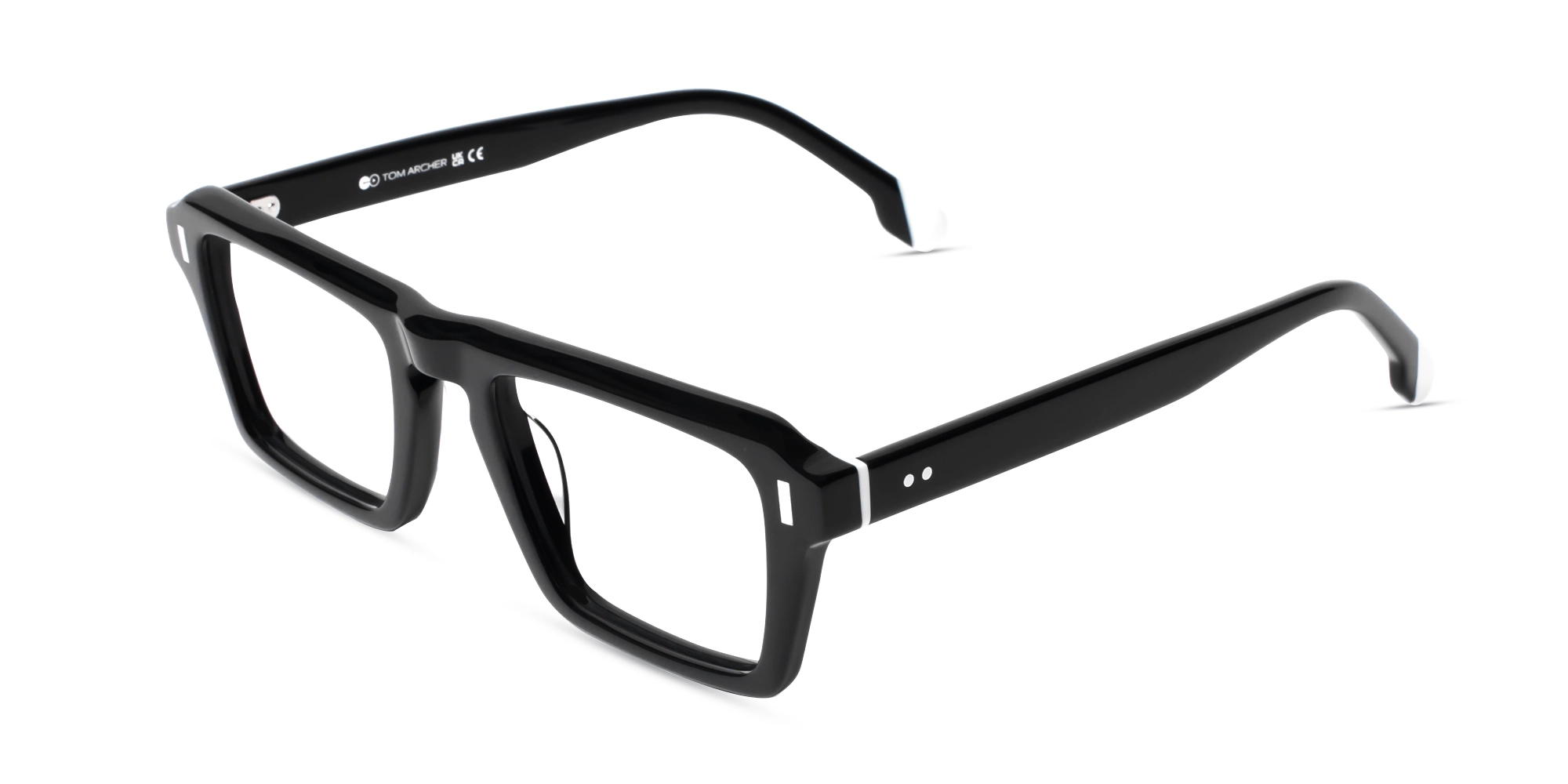Black Rectangular Keyhole Glasses-3