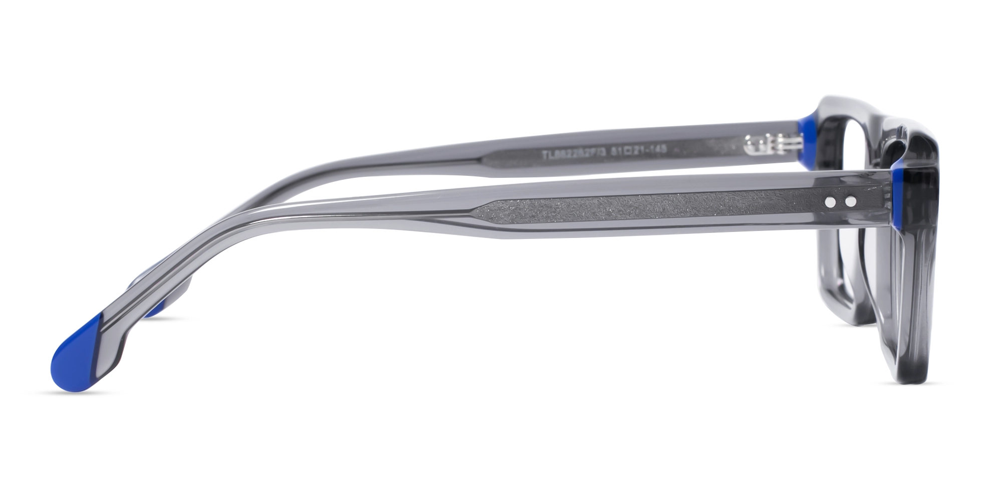 Crystal Grey Rectangle Keyhole Glasses-4