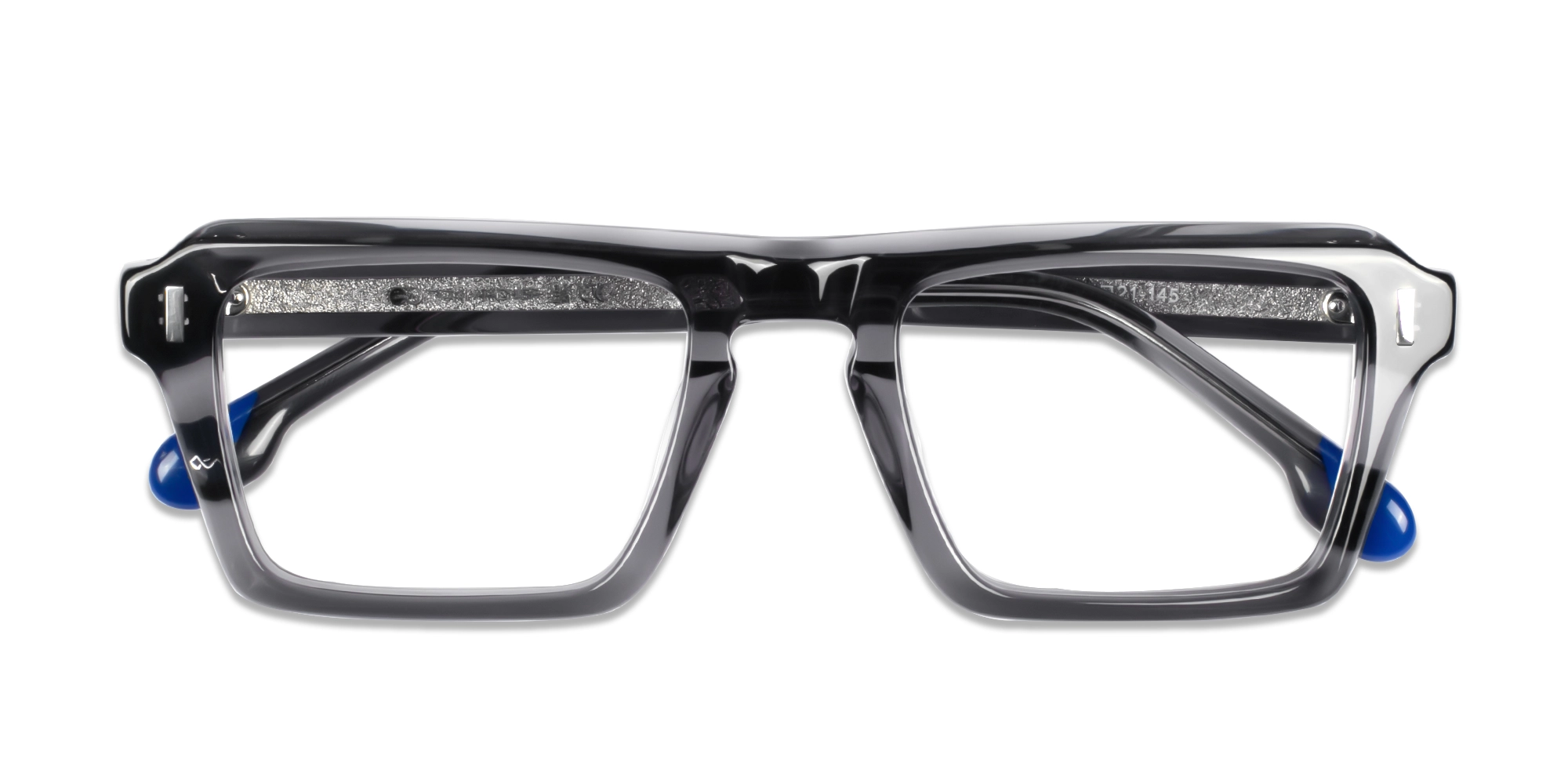 Crystal Grey Rectangle Keyhole Glasses-6