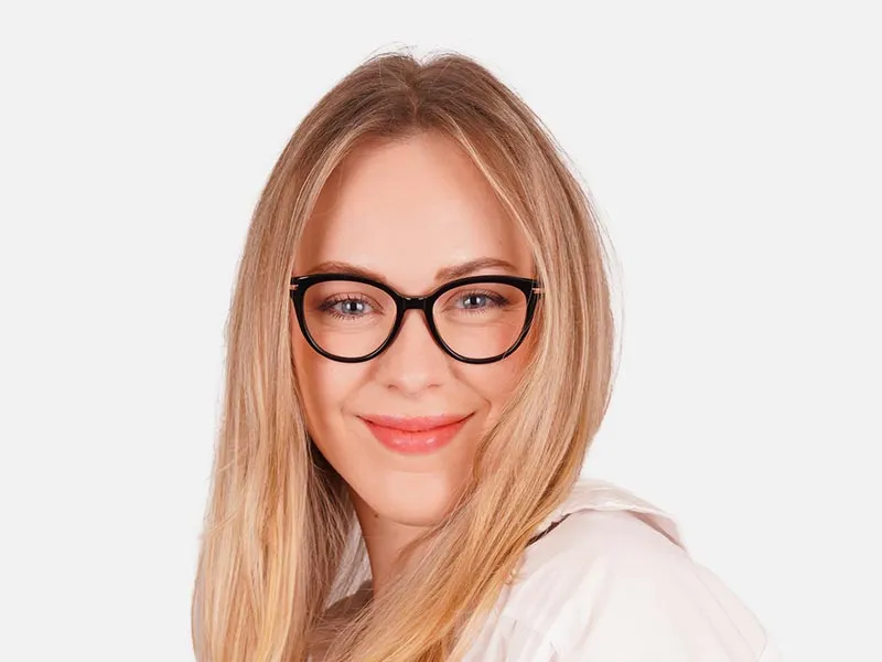 Black Frame & Golden Arm Glasses-2