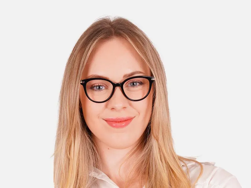 Black Frame & Golden Arm Glasses-2