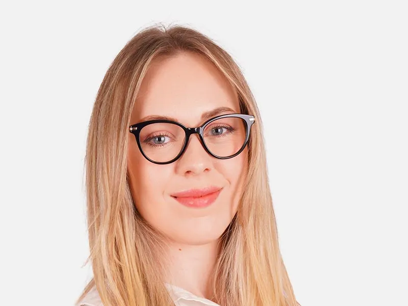 Black Frame & Golden Arm Glasses-2