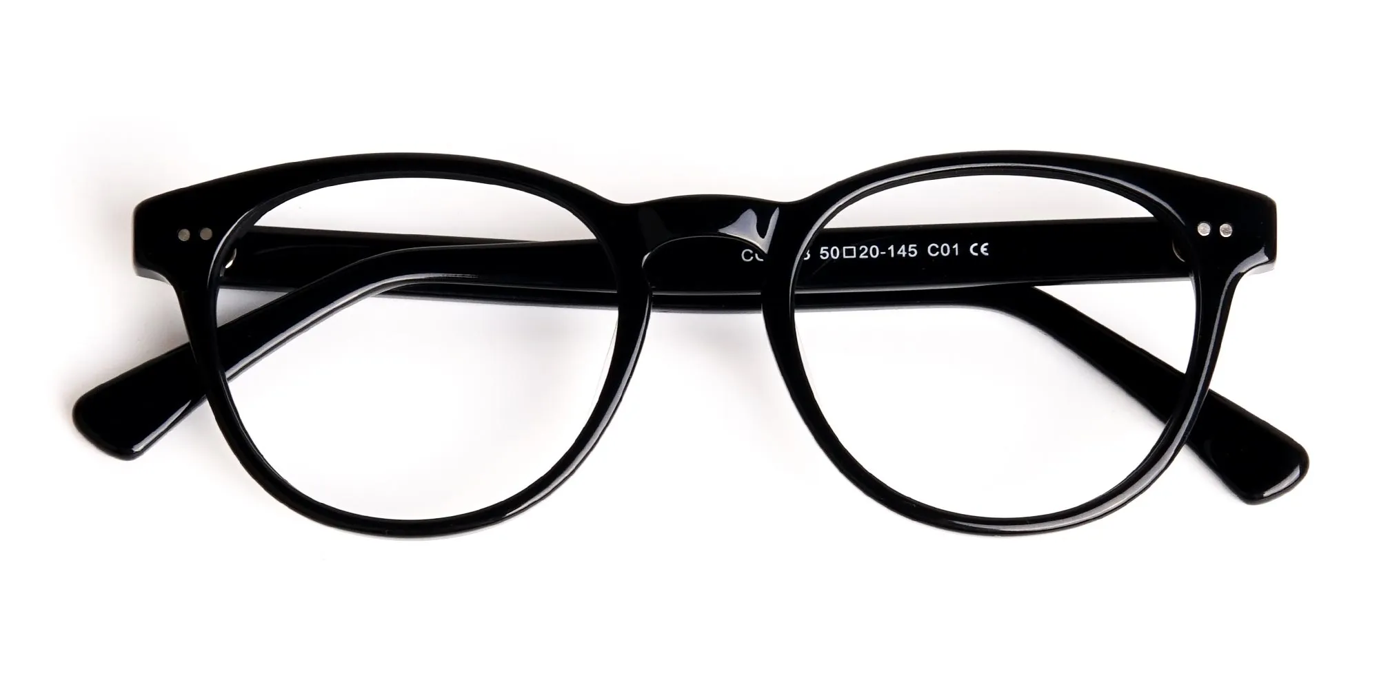designer trendy black full-rim round glasses frames-2