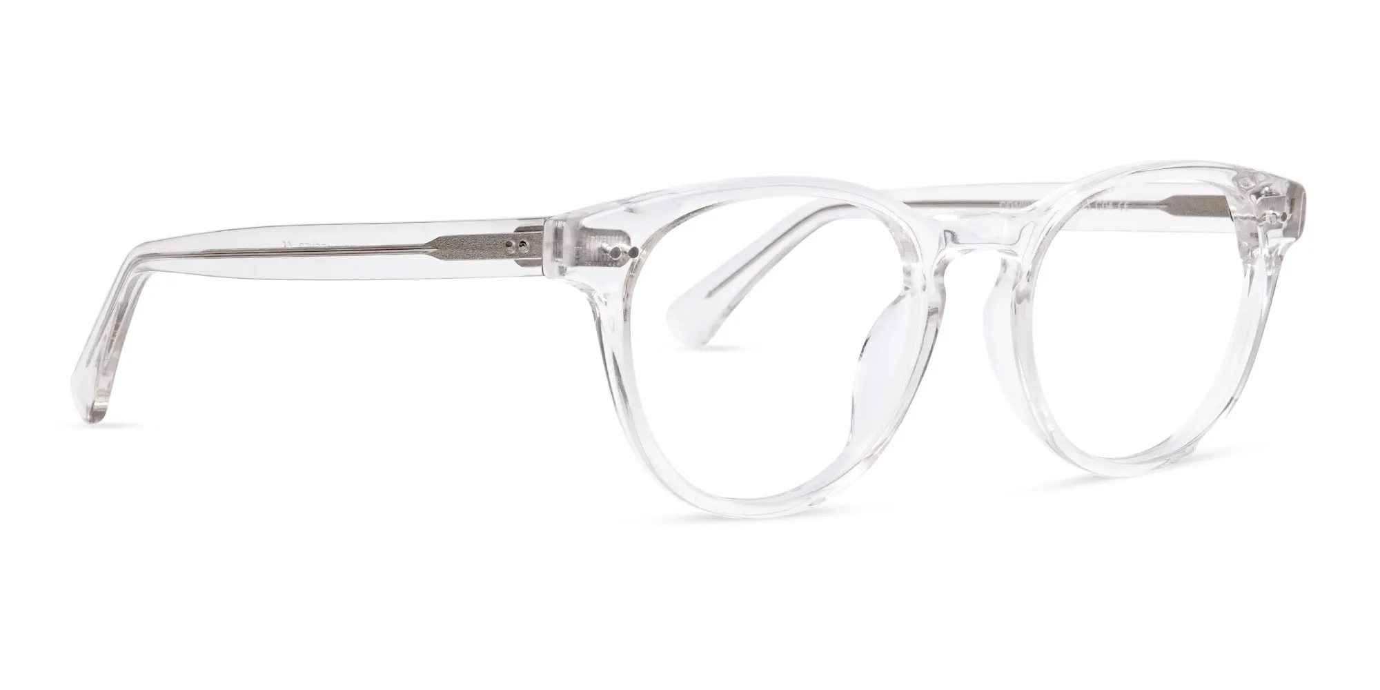 crystal clear and transparent full-rim round glasses frames-2