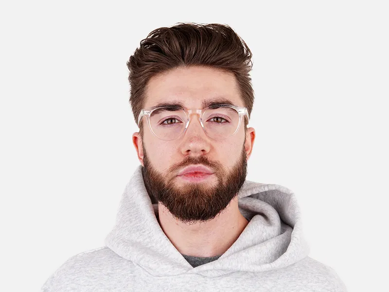 crystal clear and transparent full-rim round glasses frames-2