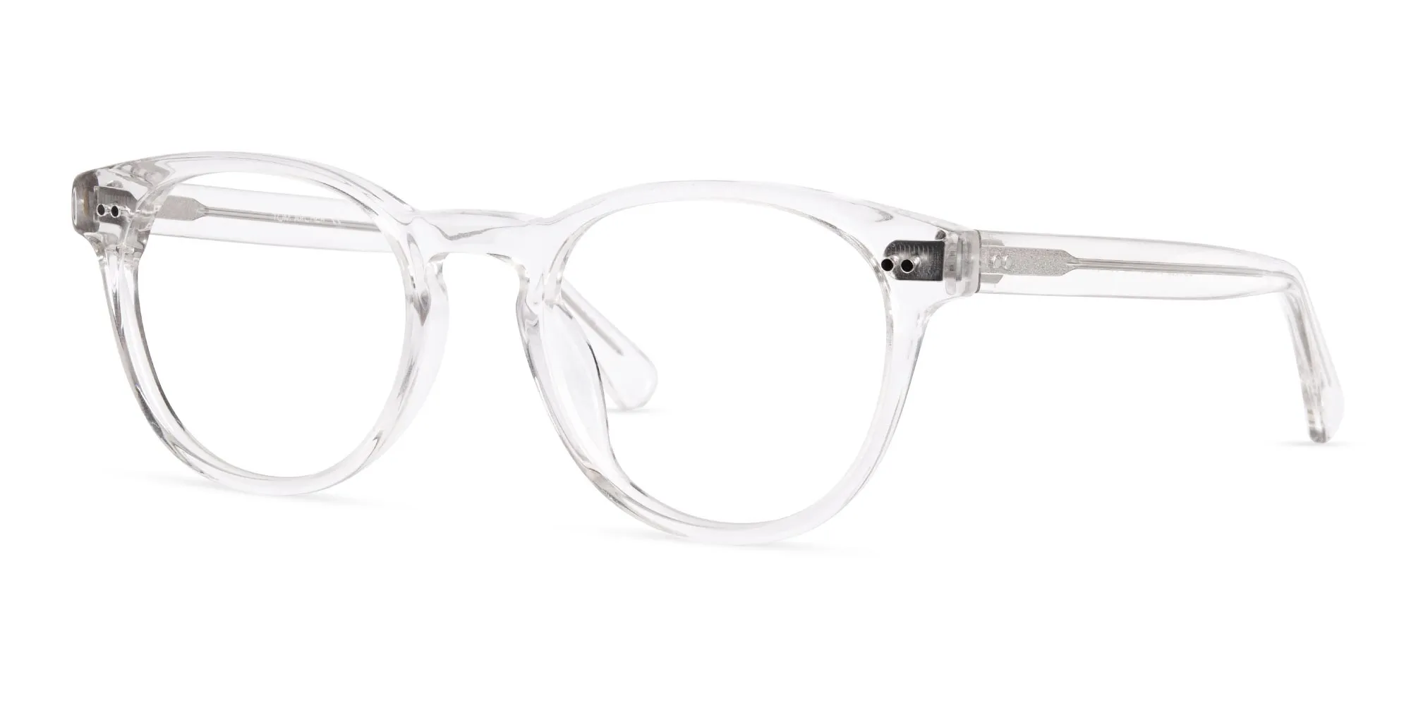 crystal clear and transparent full-rim round glasses frames-2