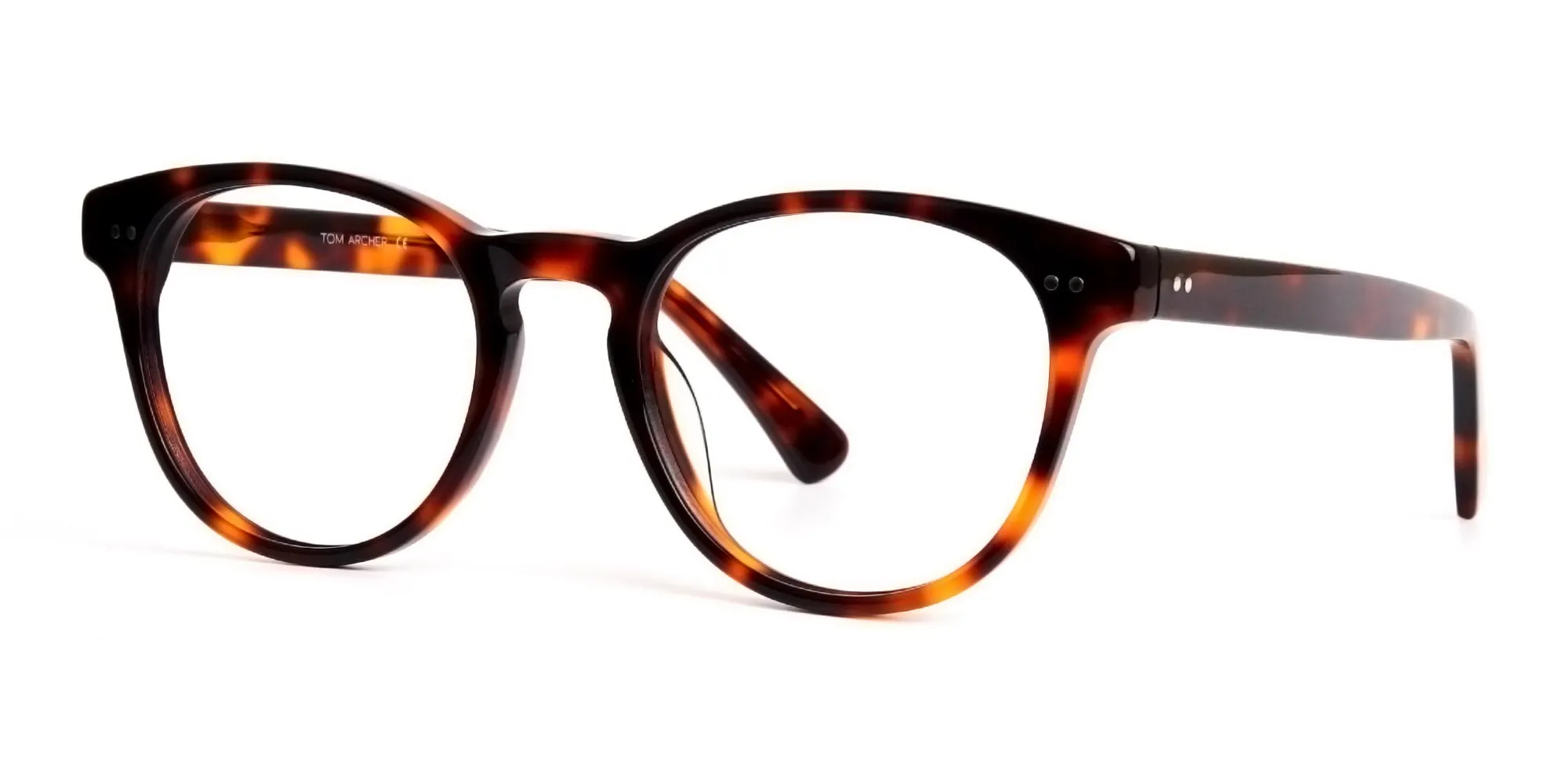 havana tortoise full-rim round glasses frames-2