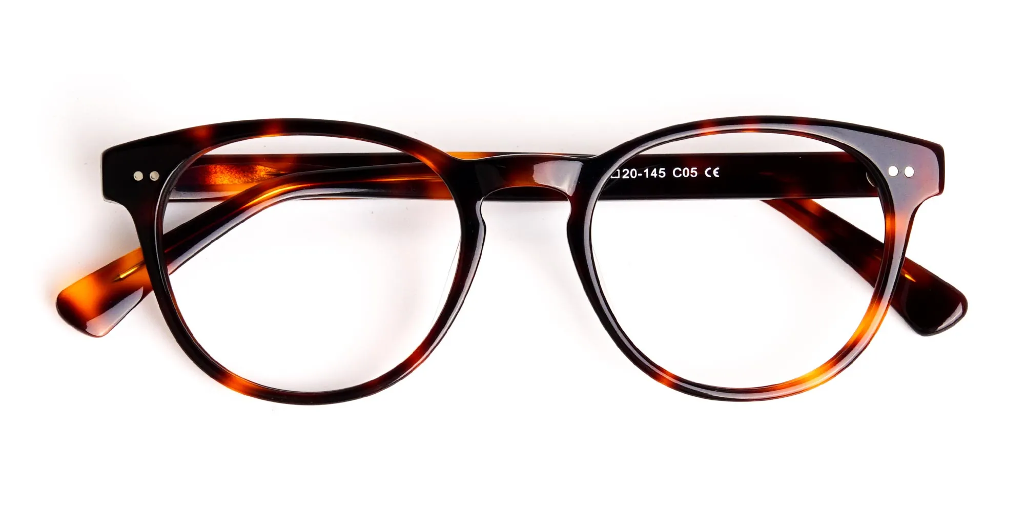 havana tortoise full-rim round glasses frames-2
