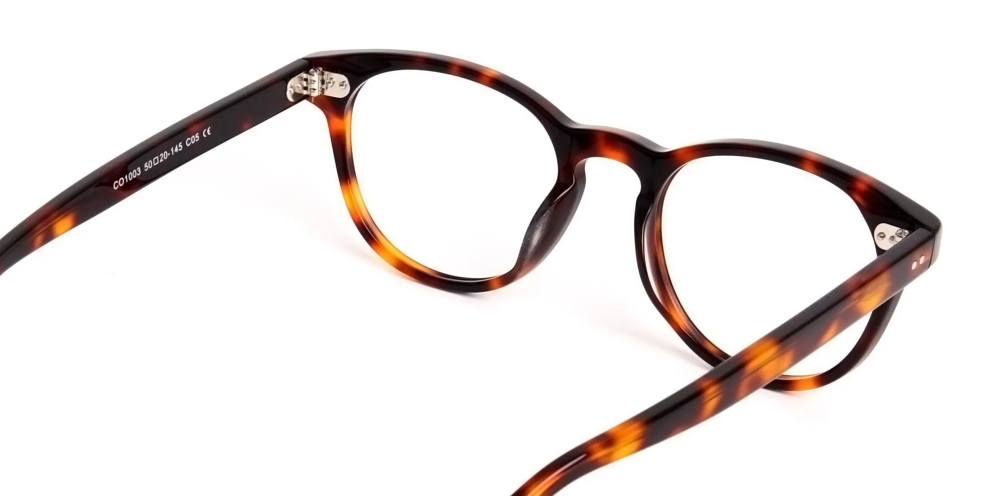 havana tortoise full-rim round glasses frames-2