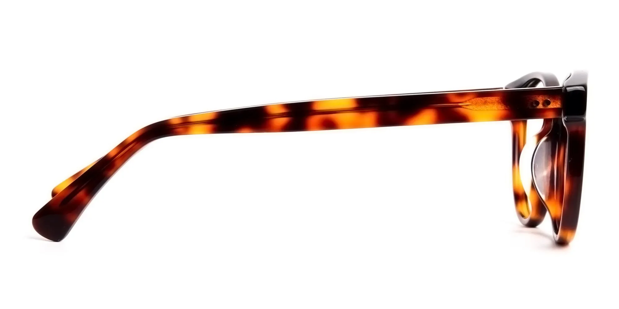 havana tortoise full-rim round glasses frames-2