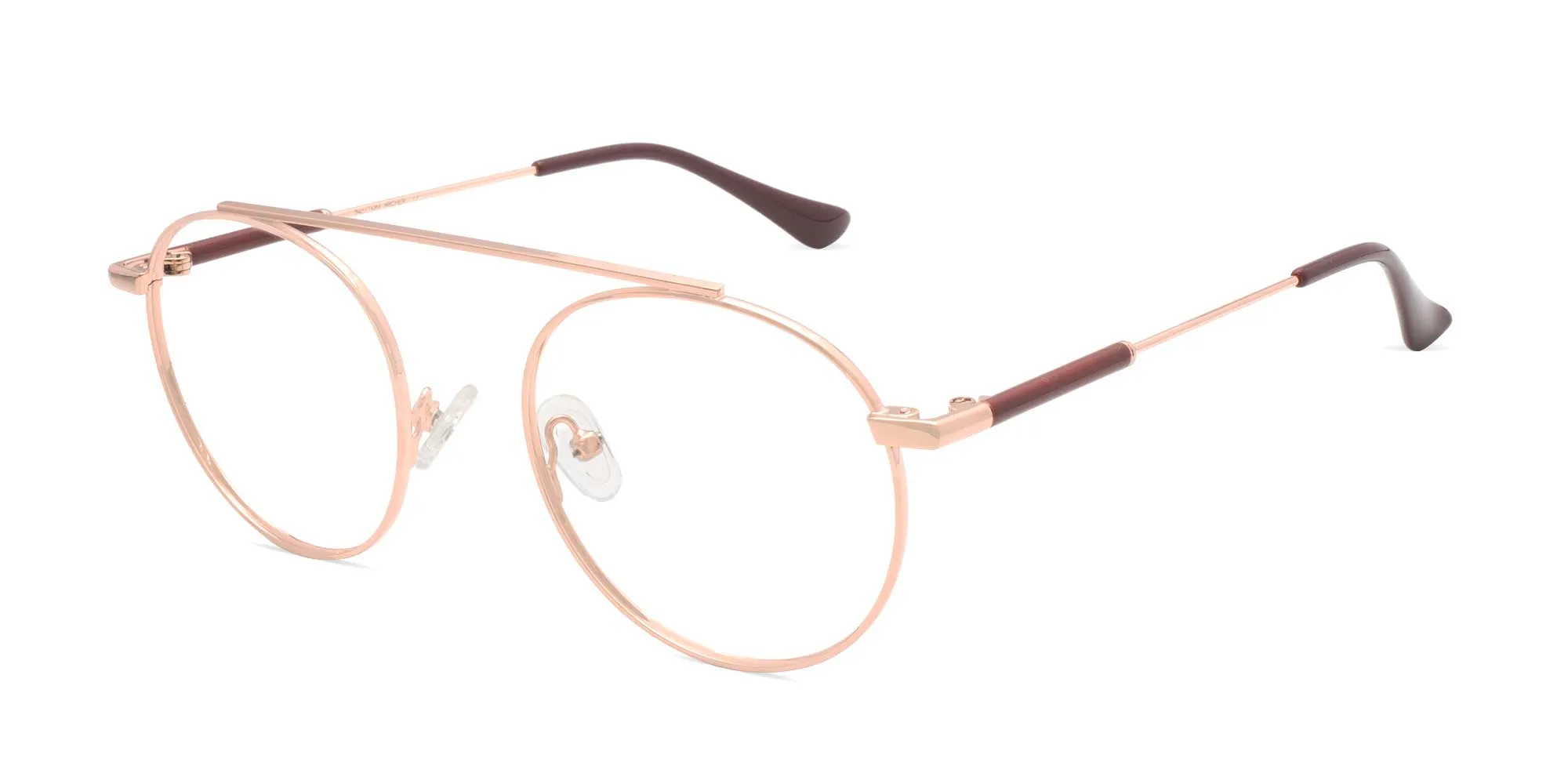 Single Bridge Round Glasses-2