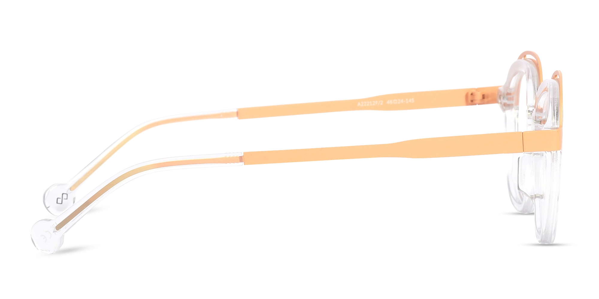 Clear Peach Square Glasses 4