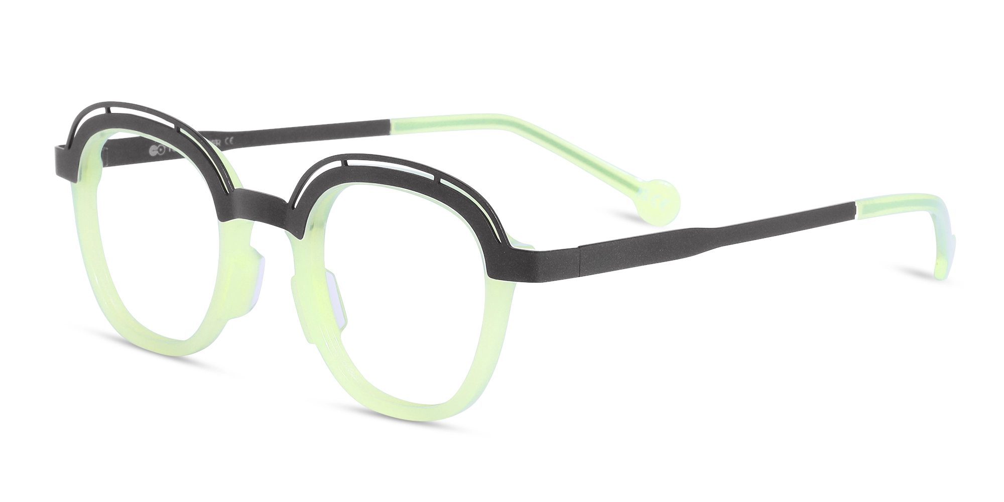 Mint Green & Gunmetal Square Glasses 3