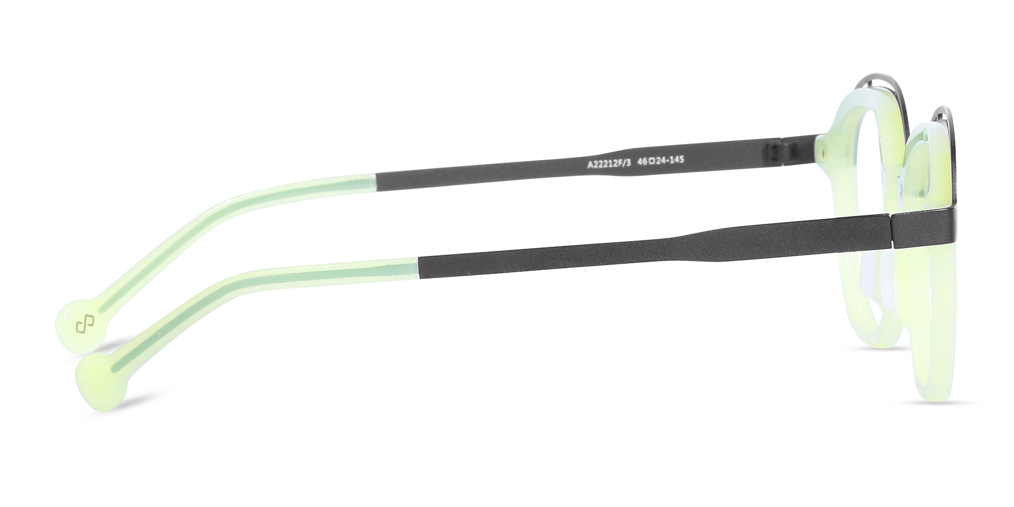 Mint Green & Gunmetal Square Glasses 4