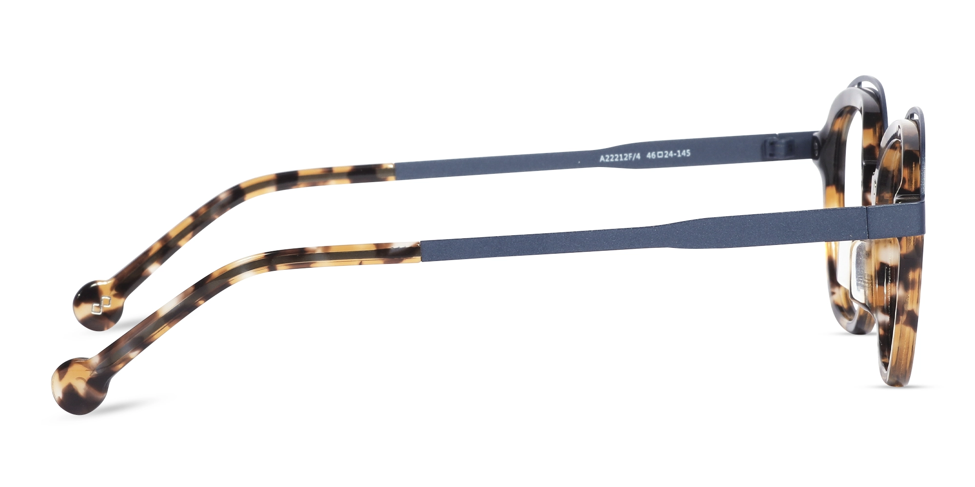 Denim Blue & Tortoise Square Eyeglasses 4