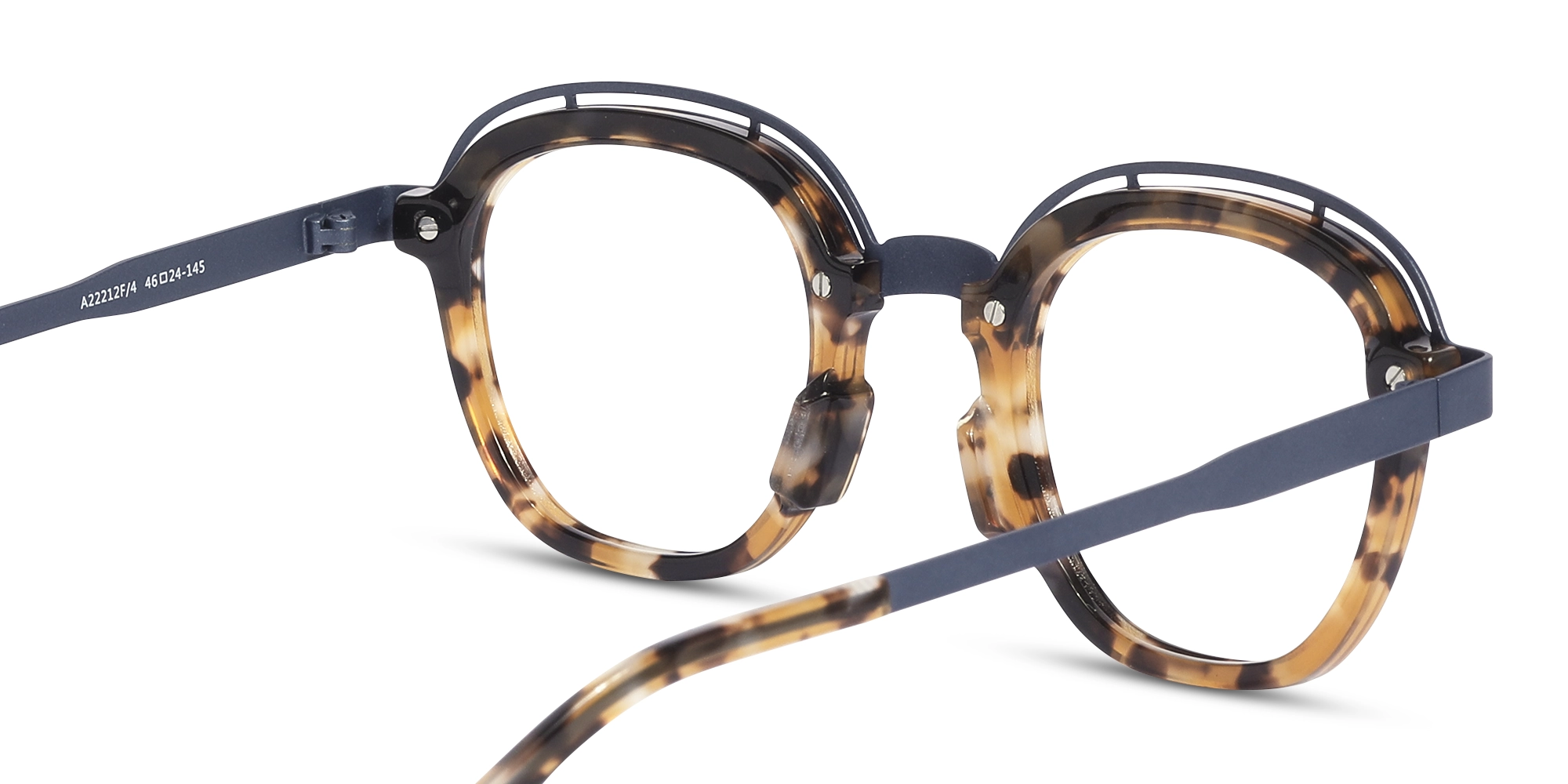 Denim Blue & Tortoise Square Eyeglasses 5