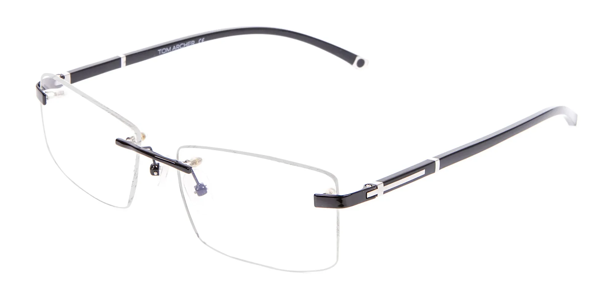 Frameless Glasses Black & Silver, Glasses UK-3