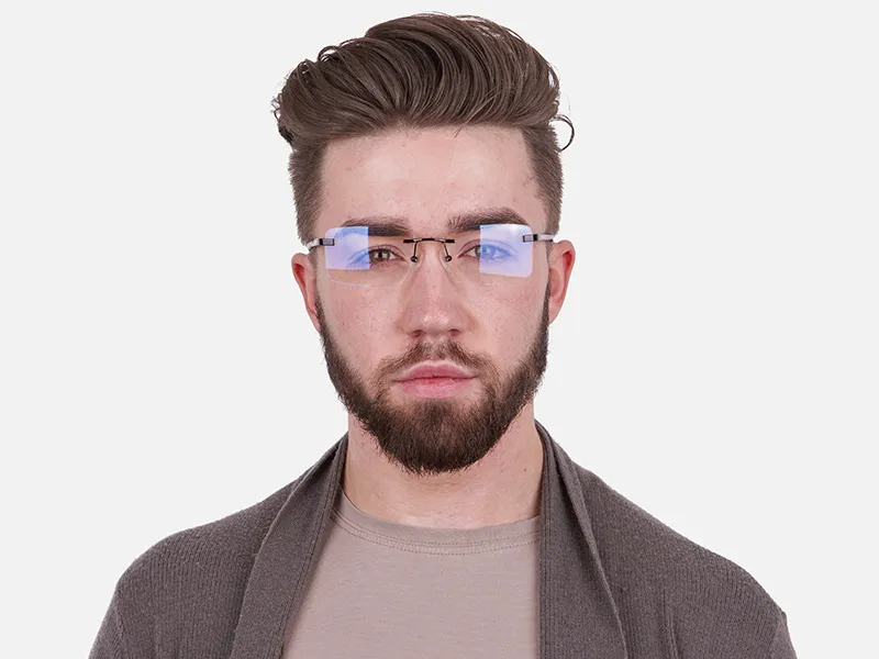 Frameless Glasses Black & Silver, Glasses UK-2